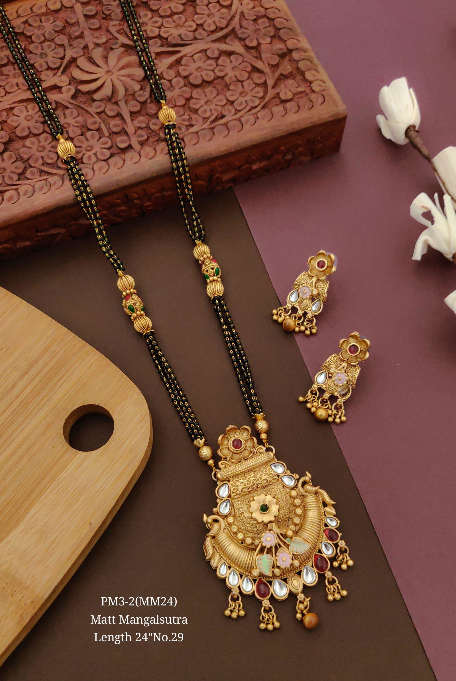 24 PM Golden Matte Mangalsutra Wholesale Price In Surat
